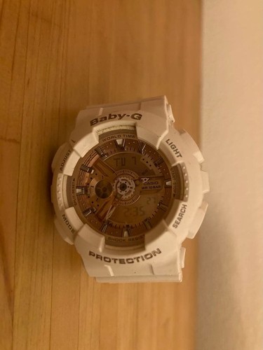 Casio baby white pink gold - white,
